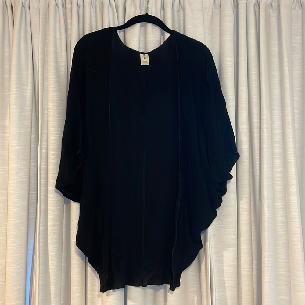 Black cardigan kimono coverup